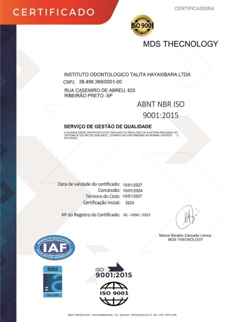 Certificado ISO 9001:2015